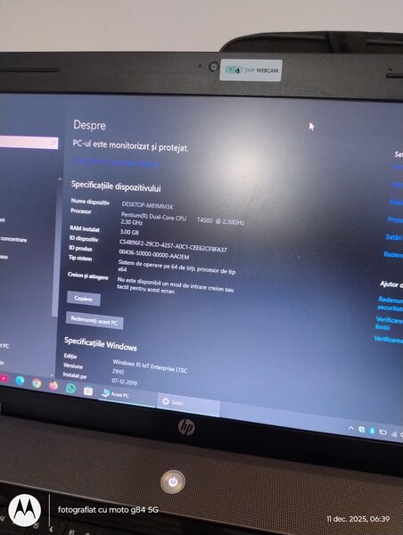 Laptop HP 620/2012 an fabricatie